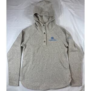 Columbia Carolina Tar Heels Womens Hoodie Large Gray Fleece Lined NCAA Pullover